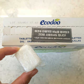 에코두 식기세척기세제 타블렛 600g — 5점을 준 리뷰어가 2019년 8월 올린 사용 사진
