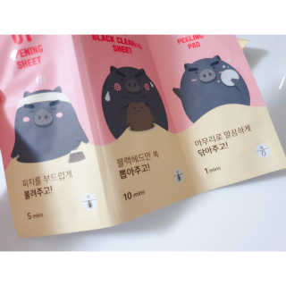 미팩토리 3단 돼지코팩 1box + 3단 흑돼지코팩 1box — 5점을 준 리뷰어가 2019년 7월 올린 사용 사진