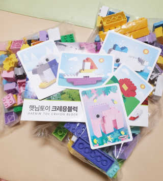 햇님토이 크레용 블럭, 비비드 파스텔 색상 150PCS — 5점을 준 리뷰어가 2018년 10월 올린 사용 사진