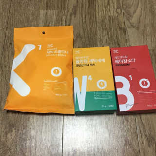 레인보우샵 올인원세탁세제,베이킹소다 스틱포6개입+세탁조클리너 — 4.67점을 준 리뷰어가 2018년 4월 올린 사용 사진