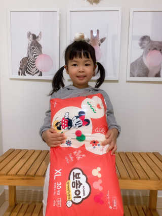 보솜이 베이비케어 팬티형 기저귀 — 5점을 준 리뷰어가 2019년 3월 올린 사용 사진