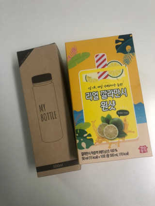 장수농가 리얼깔라만시 원샷 50ml 10팩+보틀 — 5점을 준 리뷰어가 2019년 4월 올린 사용 사진