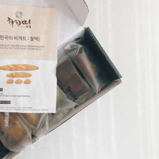 착한떡  초코찹쌀떡,녹차찹쌀떡,바게트떡 세트 — 4점을 준 리뷰어가 2019년 8월 올린 사용 사진