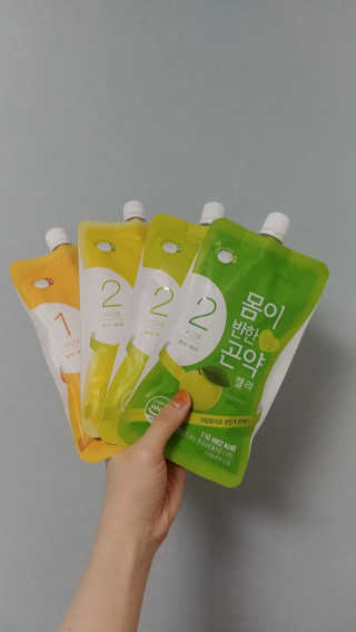 몸반곤 몸이반한 이중 곤약젤리 저칼로리4종_총8파우치 — 4.5점을 준 리뷰어가 2019년 3월 올린 사용 사진