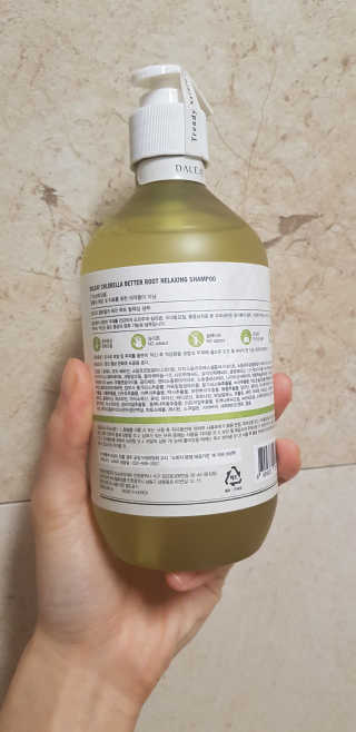 달리프 클로렐라 베러 루트 릴렉싱 샴푸 500ml — 4점을 준 리뷰어가 2018년 12월 올린 사용 사진