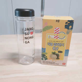 장수농가 리얼깔라만시 원샷 50ml 10팩+보틀 — 5점을 준 리뷰어가 2019년 5월 올린 사용 사진