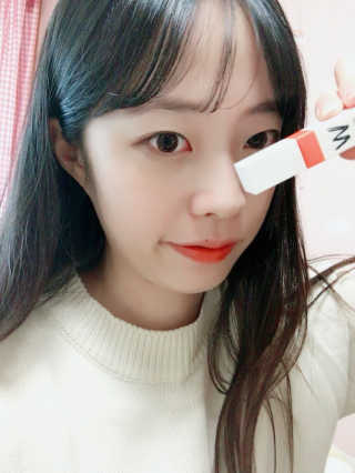 더블유랩 헤나틴트 (3호 패셔너블:오렌지) — 3.5점을 준 리뷰어가 2016년 11월 올린 사용 사진