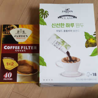 (주)쟈뎅 [쟈뎅] 클래스 신선한 하루 원두+여과지 SET — 4점을 준 리뷰어가 2019년 3월 올린 사용 사진