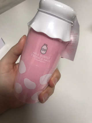 세안 필요 없는 지나인스킨 밀크 버블 에센스 팩 — 4점을 준 리뷰어가 2019년 10월 올린 사용 사진