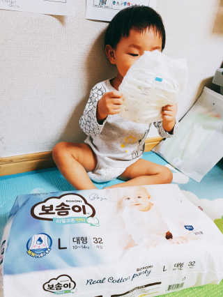 보솜이 리얼코튼 팬티형 — 5점을 준 리뷰어가 2019년 3월 올린 사용 사진