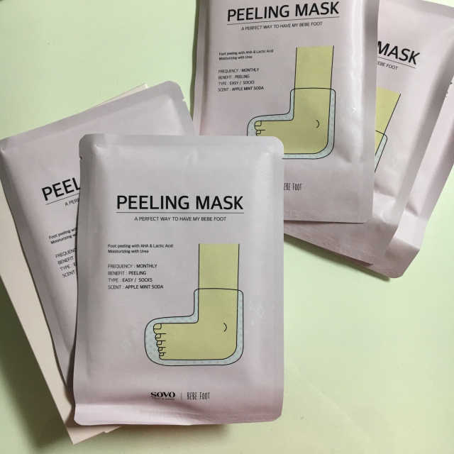 SOVO bebefoot peeling mask 리뷰 사진