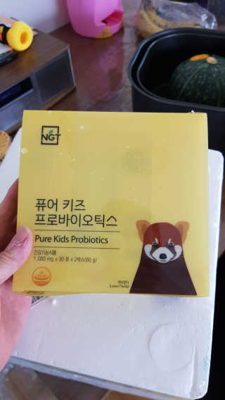 네츄럴굿띵스 퓨어 키즈 프로바이오틱스 60포 — 5점을 준 리뷰어가 2019년 9월 올린 사용 사진