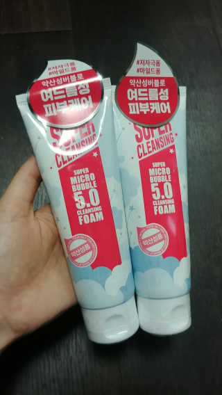미팩토리 슈퍼 마이크로 버블 5.0 클렌징 폼 X 2EA — 1점을 준 리뷰어가 2019년 5월 올린 사용 사진