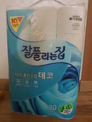 잘풀리는집 더 도톰한 3겹 데코 30롤 — 5점을 준 리뷰어가 2019년 2월 올린 사용 사진