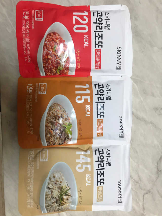 스키니랩 곤약리조또 3종 리뷰 사진