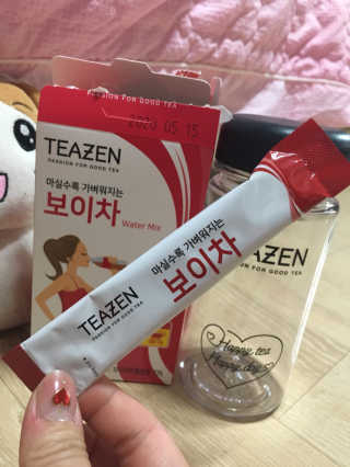 티젠 보이차 + 마이보틀 세트 — 5점을 준 리뷰어가 2018년 6월 올린 사용 사진