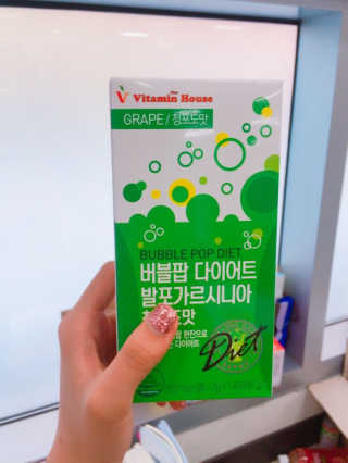 비타민하우스 버블팝 다이어트 발포가르시니아 청포도/복숭아 — 4점을 준 리뷰어가 2017년 5월 올린 사용 사진