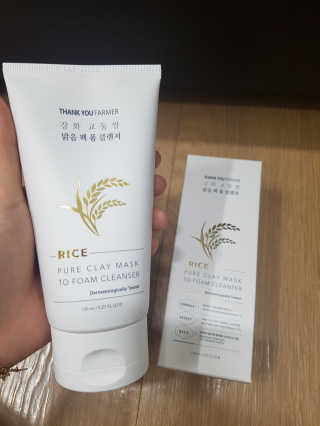 땡큐파머 강화 교동쌀 맑음 팩 폼 클렌저 — 4.5점을 준 리뷰어가 2020년 3월 올린 사용 사진