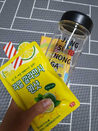 장수농가 리얼깔라만시 원샷 50ml 10팩+보틀 — 4.5점을 준 리뷰어가 2019년 5월 올린 사용 사진