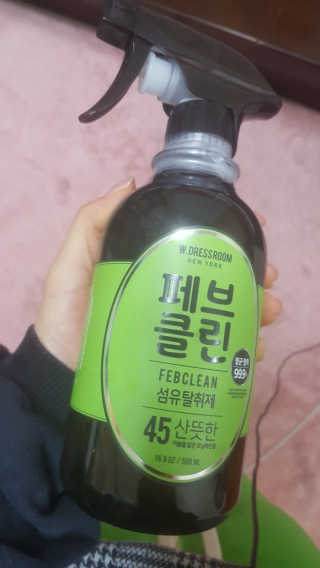 더블유드레스룸 페브클린 500ml — 5점을 준 리뷰어가 2018년 11월 올린 사용 사진