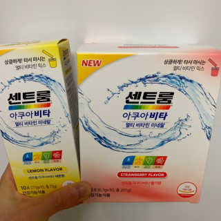 센트룸 아쿠아비타 레몬향, 딸기향 — 4점을 준 리뷰어가 2019년 8월 올린 사용 사진