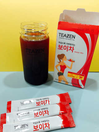 티젠 보이차 + 마이보틀 세트 — 5점을 준 리뷰어가 2018년 6월 올린 사용 사진