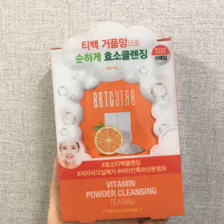비알티씨 V10 파우더 클렌징 티백 2종 — 5점을 준 리뷰어가 2019년 2월 올린 사용 사진