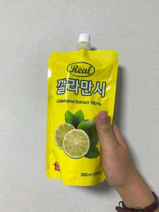 장수농가 리얼깔라만시 — 5점을 준 리뷰어가 2018년 4월 올린 사용 사진