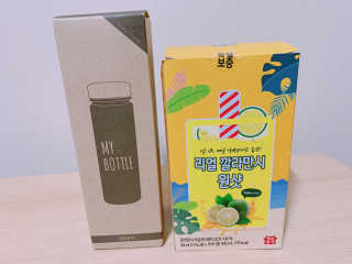 장수농가 리얼깔라만시 원샷 50ml 10팩+보틀 — 5점을 준 리뷰어가 2019년 4월 올린 사용 사진