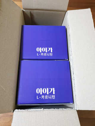 오엔엘 아이가 L-카르니틴 2박스 — 4점을 준 리뷰어가 2019년 4월 올린 사용 사진