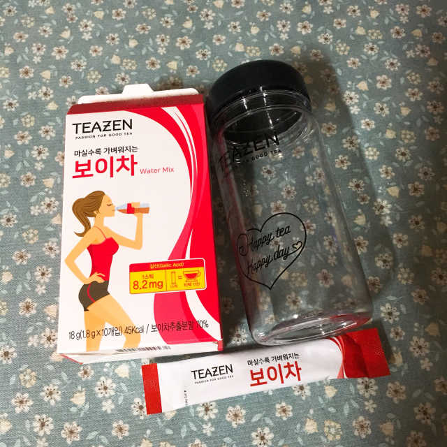 티젠 보이차 + 마이보틀 세트 리뷰 사진