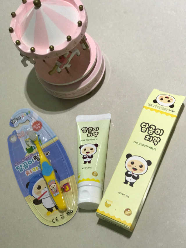 달곰이 어린이 치약+어린이 칫솔 SET 리뷰 사진