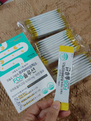 힐링팩토리 오늘도 가볍게 프리바이오틱스 FOS 솔루션 — 5점을 준 리뷰어가 2020년 2월 올린 사용 사진