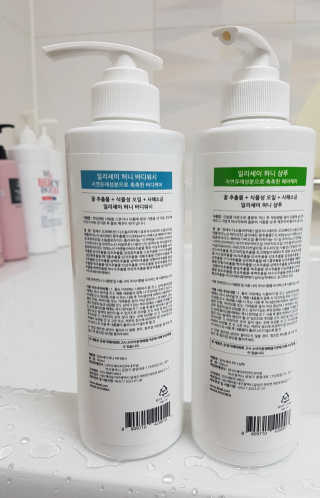 일리세이 허니 샴푸 500ml + 허니 바디워시 500ml 세트 — 5점을 준 리뷰어가 2020년 4월 올린 사용 사진