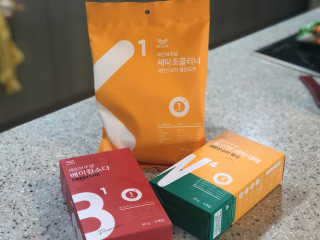 레인보우샵 올인원세탁세제,베이킹소다 스틱포6개입+세탁조클리너 — 3.67점을 준 리뷰어가 2018년 4월 올린 사용 사진