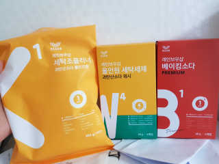 레인보우샵 올인원세탁세제,베이킹소다 스틱포6개입+세탁조클리너 — 5점을 준 리뷰어가 2018년 4월 올린 사용 사진