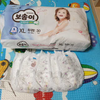 보솜이 리얼코튼 팬티형 — 4점을 준 리뷰어가 2019년 3월 올린 사용 사진