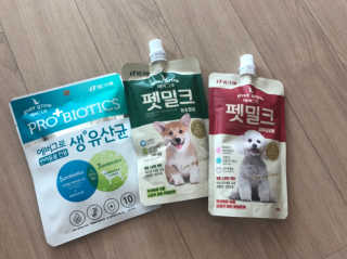 [빙그레] 에버그로 생유산균 1봉（10포입）+펫밀크2팩 — 5점을 준 리뷰어가 2019년 5월 올린 사용 사진
