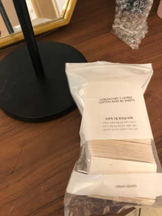 어반리브즈 프리미엄 화장솜 트라이얼 SET — 4.5점을 준 리뷰어가 2019년 8월 올린 사용 사진