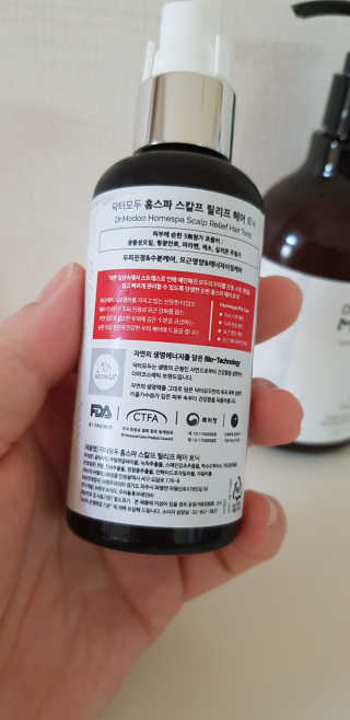 닥터모두 홈스파 스칼프 샴푸 300ml + 헤어토닉 — 4.5점을 준 리뷰어가 2019년 2월 올린 사용 사진