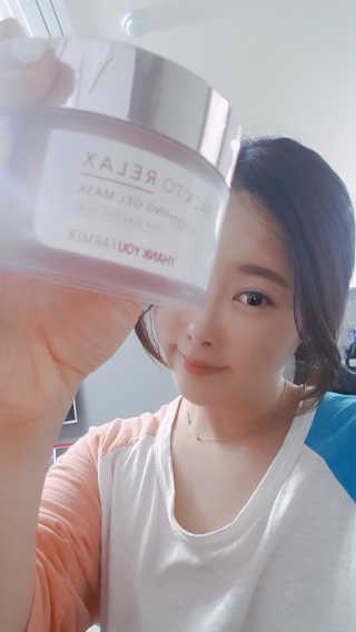 땡큐파머 백 투 릴랙스 수딩 젤 마스크 — 5점을 준 리뷰어가 2018년 8월 올린 사용 사진