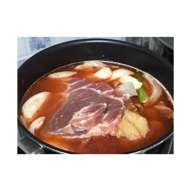 땡땡쿡 더실비김치찌개 2인분 710g 라면사리 포함 리뷰 사진