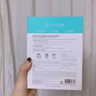 에슬레나 엑스트라 밸런싱 힐링 마스크 10장 — 4점을 준 리뷰어가 2017년 10월 올린 사용 사진