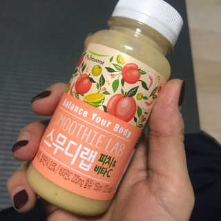풀무원 스무디랩 피치&비타 — 5점을 준 리뷰어가 2017년 11월 올린 사용 사진