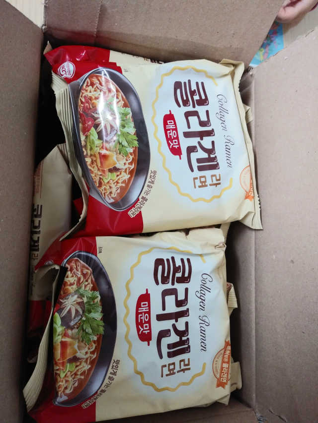 콜라겐라면 매운맛 리뷰 사진