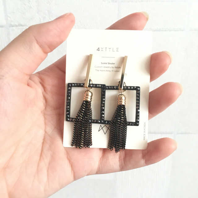 폭스타일 은침 클러쉬 태슬 귀걸이 리뷰 사진