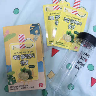 장수농가 리얼깔라만시 원샷 50ml 10팩+보틀 — 4점을 준 리뷰어가 2019년 5월 올린 사용 사진
