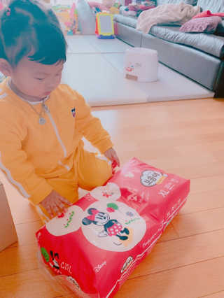 보솜이 베이비케어 팬티형 기저귀 — 3.5점을 준 리뷰어가 2019년 3월 올린 사용 사진