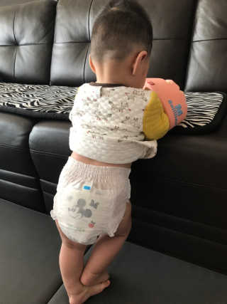 보솜이 베이비케어 팬티형 기저귀 — 4.5점을 준 리뷰어가 2019년 3월 올린 사용 사진