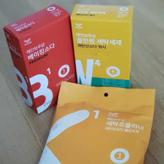 레인보우샵 올인원세탁세제,베이킹소다 스틱포6개입+세탁조클리너 — 4.67점을 준 리뷰어가 2018년 4월 올린 사용 사진